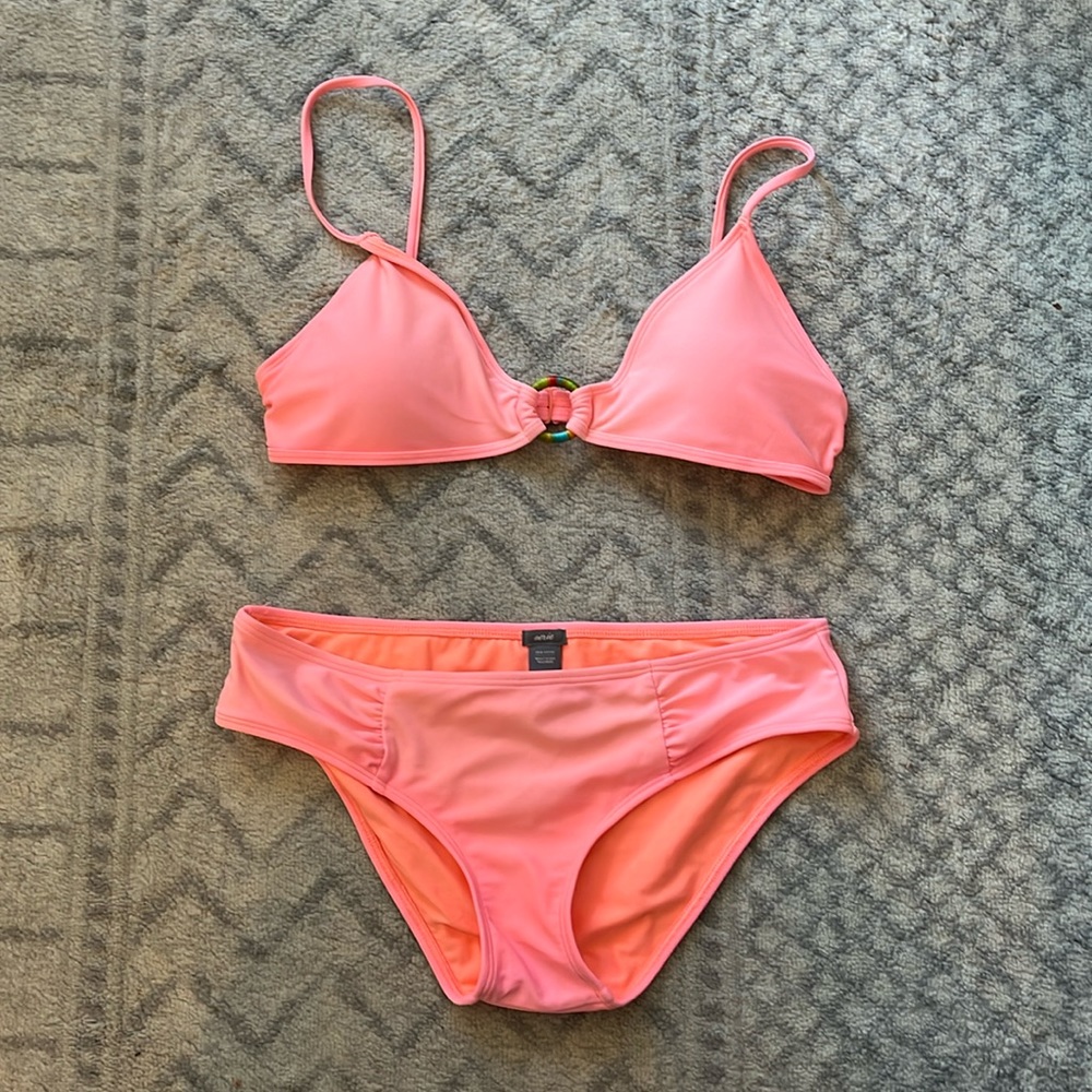 Aerie highlighter pink bikini **SM bottom M top**